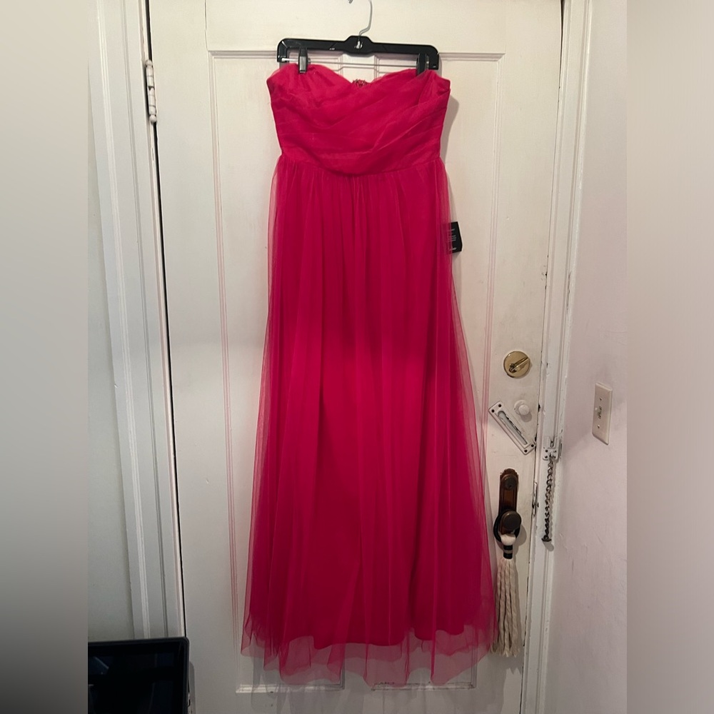 Lulu’s Sparkle Hot Pink Strapless Dress Brand New, Never Worn
